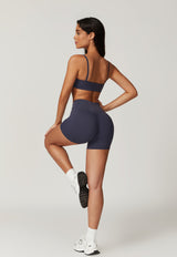 Shorts a vita alta Signature (Blu Grigio)