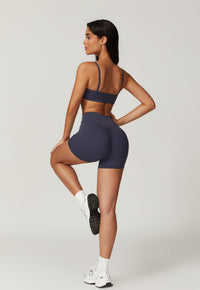 Shorts a vita alta Signature (Blu Grigio)